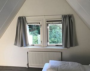 Bedroom in Holiday Home in Winterswijk, Achterhoek, with views of the green landscape and comfortable beds.