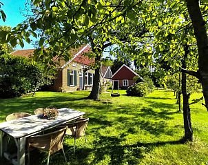 Enjoy the serene garden at Huisje in Winterswijk, a charming vacation home in the green Achterhoek, Gelderland.