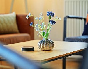 Stijlvolle decoratie op de salontafel in Vakantiehuis in Winterswijk, Achterhoek.