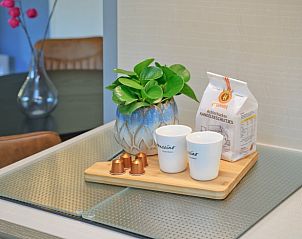 Koffiehoek in de keuken van Vakantiehuis in Winterswijk, Achterhoek, Gelderland.