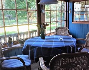 Knusse eetruimte met uitzicht in Huisje in Barchem, Achterhoek, Gelderland.