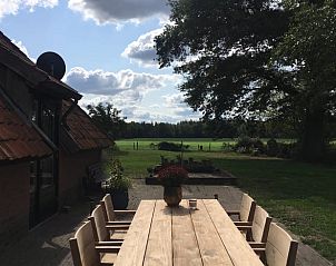 Buiten dineren bij Huisje in Barchem, vakantiehuis in de groene Achterhoek.