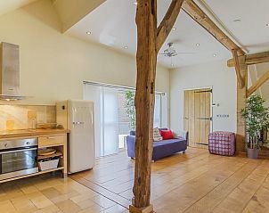 Open keuken en woonkamer in Huisje in Barchem, vakantieaccommodatie in Gelderland.