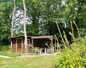 Schuur en overdekte zithoek in de tuin van Vakantiehuis in Barchem, Achterhoek, Gelderland.