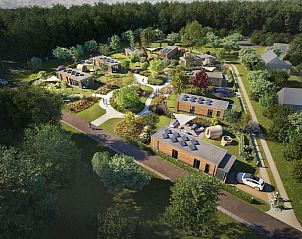 Luchtfoto van Parklodge 6 in Achterhoek: vakantiehuis omgeven door natuur en rust.
