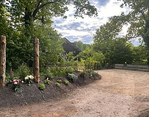 Oprijlaan naar Vakantiehuisje in Rekken, omgeven door weelderige natuur in Achterhoek, Gelderland.