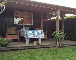 Buitenleven bij Vakantiehuisje in Laren, Achterhoek, Gelderland met uitnodigend terras en groene omgeving.