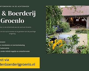 Promotie van Vakantiehuisje in Groenlo, gelegen in de Achterhoek, Gelderland.
