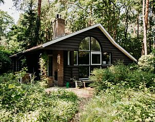 Rustieke buitenkant van vakantiehuis in Lochem, omgeven door natuur.