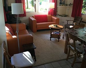 Gezellige woonkamer in Vakantiehuis in Harfsen, Achterhoek, met comfortabele zitplaatsen.