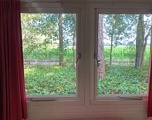 Rustgevend uitzicht op de velden vanuit Vakantiehuis in Harfsen, Achterhoek, Gelderland.