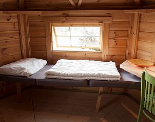 Slaapgedeelte in Vakantiehuis in Haarlo, Achterhoek, met uitzicht op de omliggende natuur.