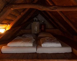 Knus zoldergedeelte met bedden in Vakantiehuis in Haarlo, Achterhoek, Gelderland.