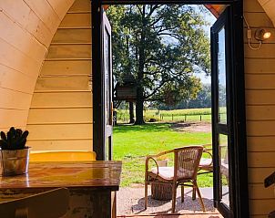 Binnenruimte van Huisje in Haarlo met uitzicht op de natuur, vakantiehuis in Haarlo, Achterhoek, Gelderland.