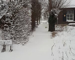 Besneeuwde tuin bij Huisje in Breedenbroek Achterhoek, vakantiehuis in Gelderland.