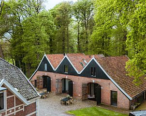 Luchtfoto van Huisje in Winterswijk Woold, vakantiehuis in de Achterhoek, omringd door natuur.