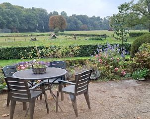Geniet van de serene natuur vanuit het terras van Vakantiehuisje in Winterswijk Woold, gelegen in de prachtige Achterhoek, Gelderland.