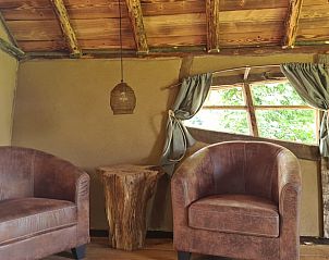 Comfortabele lederen stoelen in Vakantiehuis in Winterswijk Corle, Achterhoek.