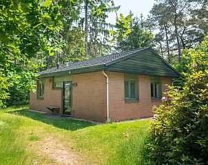 Gezellige woonkamer van Heideheuvel bungalow in Beekbergen met uitzicht op de Veluwe.