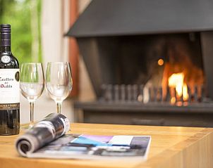 Sfeervolle open haard in Heideheuvel bungalow 4CE, Beekbergen, Veluwe.