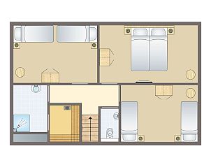 Heideheuvel 8-persoons bungalow in Beekbergen, Veluwe, omringd door groene natuur en serene omgeving.