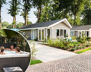 Ferox XL 4 personen Wellness, een luxe vakantiehuis in Beekbergen, Veluwe. Geniet van de serene natuur en ontspanning in de spa.