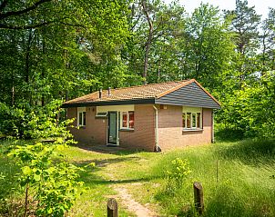 Lichte zithoek met uitzicht op de natuur in Heideheuvel bungalow 4B, Beekbergen, Gelderland.