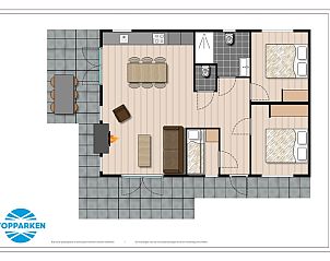 Grundriss von Leijhoeve 6 Personen Wellness-Ferienhaus in Beekbergen, Veluwe, Gelderland mit grozgigem Grundriss und moderner Ausstattung.