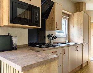 Volledig uitgeruste keuken in Nova 4 personen vakantiehuis in Ede, Veluwe, Gelderland.