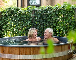 Ontspannen in de hot tub bij Module Special vakantiehuis, Ede, Veluwe, Gelderland.