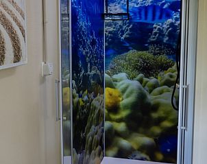 Shower with underwater theme in Holiday home in Emst, Gelderland.