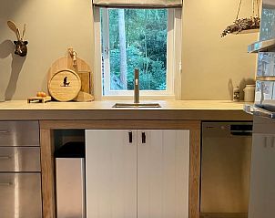 Modern kitchen in Cottage in Emst, vacation home Veluwe, Gelderland.
