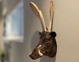 Decorative deer in Cottage in Emst, vacation home Veluwe, Gelderland.