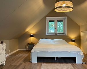 Bedroom with skylight in Cottage in Emst, Veluwe, Gelderland.