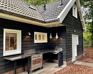 Exterior kitchen of Cottage in Emst, vacation home Veluwe, Gelderland.