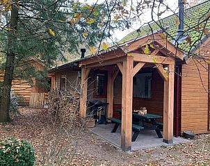 Gezellige veranda van Vakantiehuis in Emst, Veluwe, Gelderland, omringd door natuur en rust, ideaal voor een ontspannen verblijf.