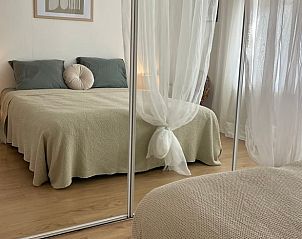 Bedroom with mirrored closet in Holiday Home in Ermelo, Veluwe, offers plenty of storage space.