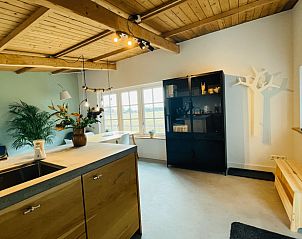 Kche mit Aussicht in Ferienhaus in Ermelo, Veluwe, Gelderland.