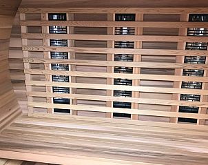 Interior of the sauna in Holiday Home in Ermelo, Veluwe, for a luxurious experience.