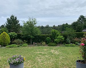 Genieen Sie den grnen Garten und die ruhige Natur rund um das Ferienhaus in Ermelo, Veluwe, Gelderland, ideal zum Entspannen.