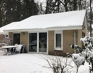 Vakantiehuisje in Garderen in winterse omgeving, Veluwe, Gelderland.