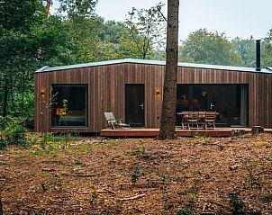 Rustieke houten vakantiewoning in 't Harde, Veluwe, Gelderland met terras.