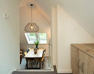 Detail of nightstand with lamp in Sprielderbosch 28 'Berkenhoek' in the Veluwe.