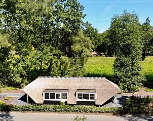 Vakantiehuis in Putten naast weelderig groen landschap, Veluwe, Gelderland.