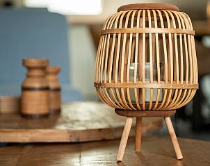 Hartvormige decoratie bij de ingang van Vakantiewoning Sprielderbosch 44 Green Balance in Putten, Veluwe.