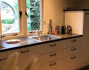 Modern kitchen in Holiday home in Voorthuizen, Veluwe, overlooking the garden.