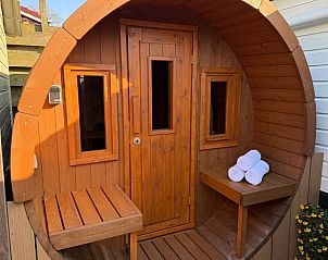 Wooden sauna in Holiday home in Voorthuizen, Veluwe, for ultimate relaxation.