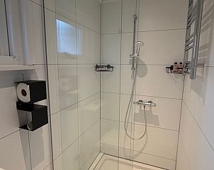 Modern bathroom in Holiday Home in Voorthuizen, Veluwe, with sleek shower and accessories.
