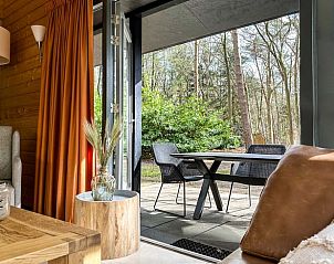 Vacation home in Voorthuizen, Veluwe, with terrace view from the comfortable living room.