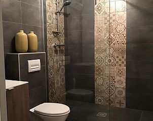 Moderne douche in Vakantiehuis in Hulshorst, Veluwe, Gelderland.